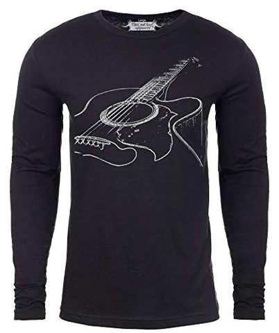 Acoustic Guitar Long Sleeve T-Shirt Cool Musician Tee