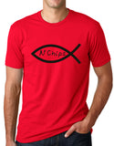 Think Out Loud Apparel Fish and Chips Funny Atheist t Shirt Atheism Humor tee