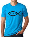 Think Out Loud Apparel Fish and Chips Funny Atheist t Shirt Atheism Humor tee