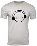 Happy Face DJ Funny Music Headphones T Shirt