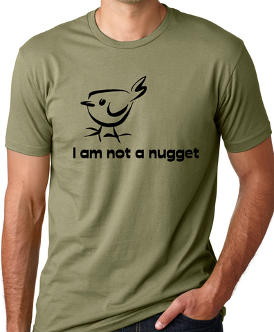 Think Out Loud Apparel I Am Not A Nugget Funny Vegetarian T-Shirt Vegan Humor Tee
