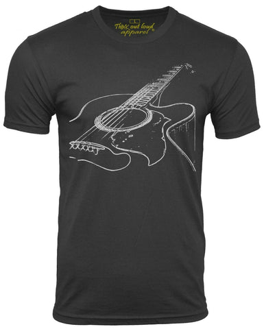 Acoustic Guitar Player T Shirt Cool Musician Tee Music T-Shirt Artistic Tshirt