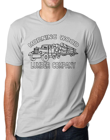 Think Out Loud Apparel Morning Wood Lumber Company Funny T-shirt Humor tee
