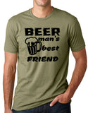 Think Out Loud Apparel Beer Man's Best Friend Funny Drinking T Sheet Bar Humor Tee