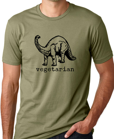 Think Out Loud Apparel Dinosaur Vegetarian Funny T-Shirt