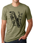 Think Out Loud Apparel Feelin Saxy Funny Saxophone T-Shirt Sax Humor Tee