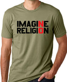 Think Out Loud Apparel Imagine No Religion Atheist T-Shirt Free Thinker Tee