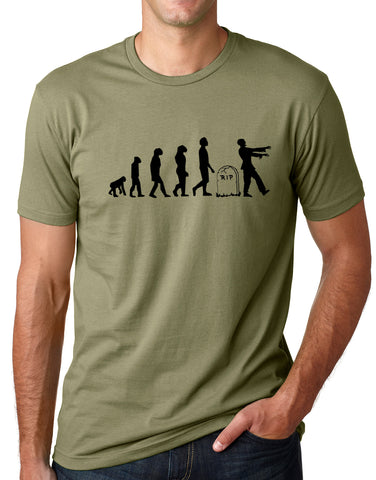 Think Out Loud Apparel Zombie Evolution Funny T-Shirt Humor tee