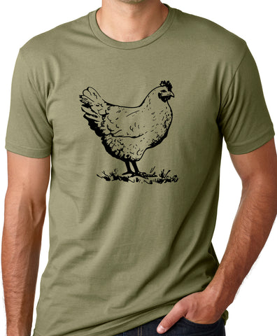 Think Out Loud Apparel Chicken Funny T-shirt Humor Hen Tee